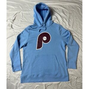 Philadelphia Phillies Hoodie Powder Blue MLB Throwback Fanatics Pullover Men 2XL